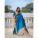Picture of Shapely Silk Dark Turquoise Saree