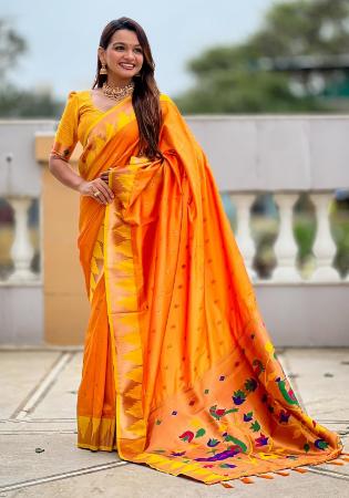 Picture of Lovely Silk Coral Saree