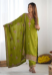 Picture of Chiffon & Silk Olive Drab Readymade Salwar Kameez