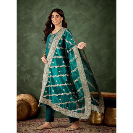 Picture of Grand Rayon Sea Green Readymade Salwar Kameez