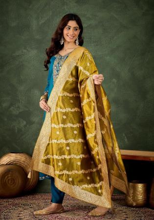 Picture of Charming Rayon Teal Readymade Salwar Kameez