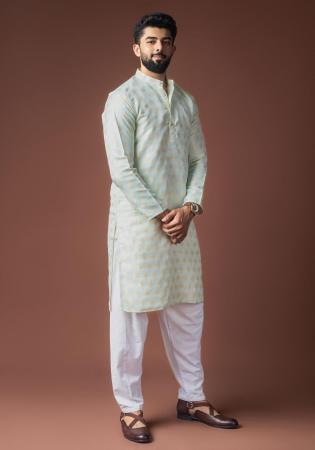Picture of Marvelous Silk Dark Sea Green Kurtas