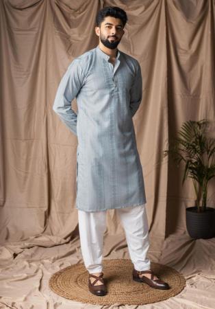 Picture of Enticing Rayon Light Slate Grey Kurtas