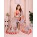 Picture of Exquisite Cotton & Linen Silver Saree