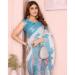 Picture of Pleasing Cotton & Linen Azure Saree