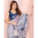 Picture of Elegant Cotton & Linen Grey Saree