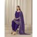 Picture of Silk Midnight Blue Straight Cut Salwar Kameez