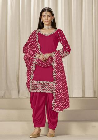 Picture of Taking Silk Light Coral Straight Cut Salwar Kameez