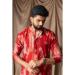 Picture of Alluring Silk Fire Brick Kurtis & Tunic