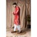 Picture of Alluring Silk Fire Brick Kurtis & Tunic