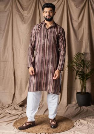 Picture of Ideal Silk Rosy Brown Kurtis & Tunic