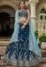 Picture of Splendid Organza Navy Blue Lehenga Choli
