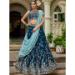 Picture of Splendid Organza Navy Blue Lehenga Choli