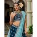 Picture of Splendid Organza Navy Blue Lehenga Choli