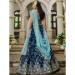 Picture of Splendid Organza Navy Blue Lehenga Choli