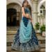 Picture of Splendid Organza Navy Blue Lehenga Choli