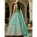 Picture of Gorgeous Organza Cadet Blue Lehenga Choli