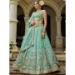 Picture of Gorgeous Organza Cadet Blue Lehenga Choli