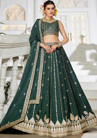Picture of Classy Organza Sea Green Lehenga Choli