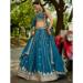 Picture of Comely Organza Teal Lehenga Choli