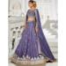 Picture of Excellent Organza Dark Slate Blue Lehenga Choli