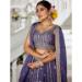 Picture of Excellent Organza Dark Slate Blue Lehenga Choli