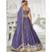 Picture of Excellent Organza Dark Slate Blue Lehenga Choli