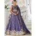 Picture of Excellent Organza Dark Slate Blue Lehenga Choli