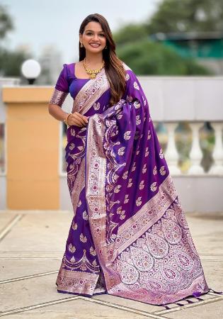 Picture of Classy Silk Dark Slate Blue Saree