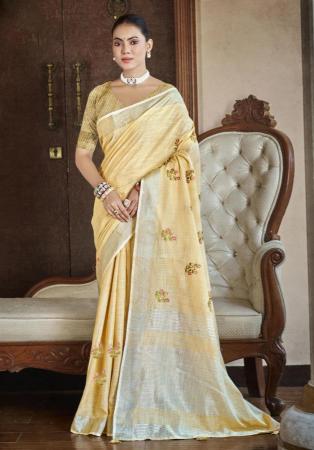 Picture of Bewitching Linen Burly Wood Saree