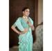 Picture of Statuesque Linen Sky Blue Saree