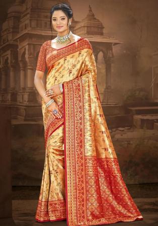 Picture of Admirable Silk Dark Salmon Saree