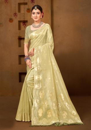 Picture of Sightly Cotton & Silk Light Green Saree