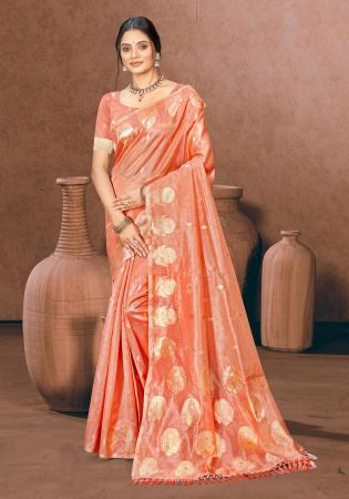 Picture of Admirable Cotton & Silk Dark Salmon Saree