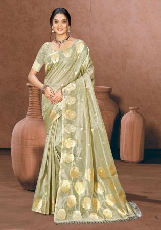 Picture of Well Formed Cotton & Silk Dark Grey Saree