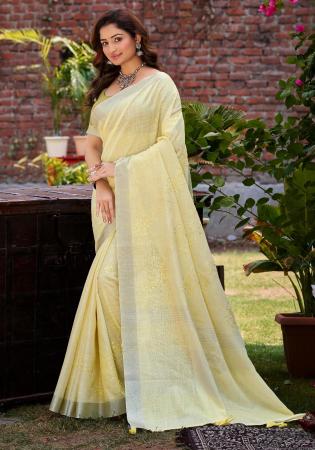 Picture of Gorgeous Linen Tan Saree