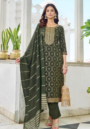 Picture of Nice Chiffon Sea Green Readymade Salwar Kameez