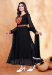Picture of Lovely Georgette & Silk Navy Blue Readymade Gown