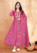 Picture of Georgette & Silk Pale Violet Red Readymade Gown