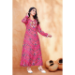 Picture of Georgette & Silk Pale Violet Red Readymade Gown