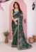Picture of Beautiful Georgette Forest Green Saree