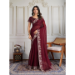 Picture of Admirable Chiffon & Georgette & Silk Maroon Saree