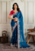 Picture of Taking Chiffon & Georgette & Silk Navy Blue Saree