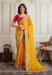 Picture of Chiffon & Georgette & Silk Dark Golden Rod Saree