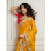Picture of Chiffon & Georgette & Silk Dark Golden Rod Saree