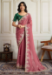 Picture of Gorgeous Chiffon & Georgette & Silk Pink Saree