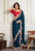 Picture of Chiffon & Georgette & Silk Midnight Blue Saree