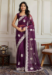 Picture of Pleasing Chiffon & Georgette & Silk Brown Saree