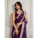 Picture of Pleasing Chiffon & Georgette & Silk Brown Saree