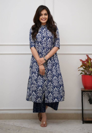 Picture of Nice Cotton Light Steel Blue Kurtis & Tunic